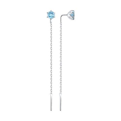 Серьги из серебра с топазами SOKOLOV 92022161