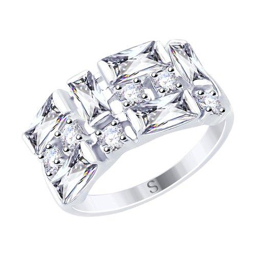 Кольцо из серебра с фианитами SOKOLOV 94012456 размеры - 17,5 18 18,5 19 19,5 20,5