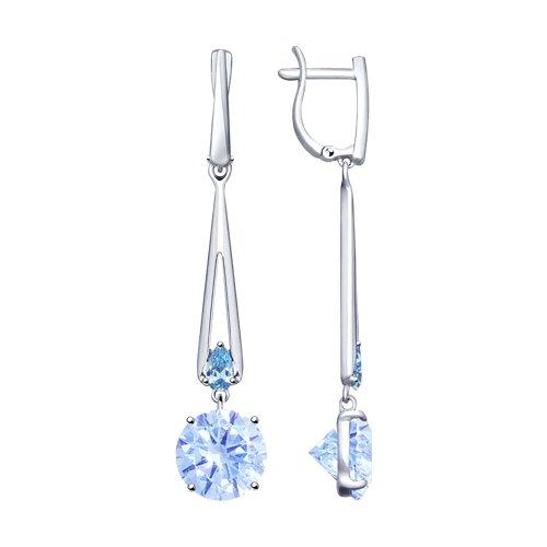 Серьги из серебра с фианитами SOKOLOV 94023178