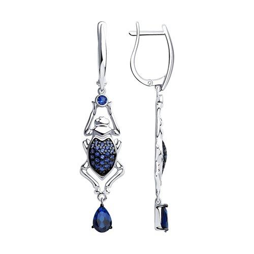 Серьги из серебра с фианитами SOKOLOV 94023523