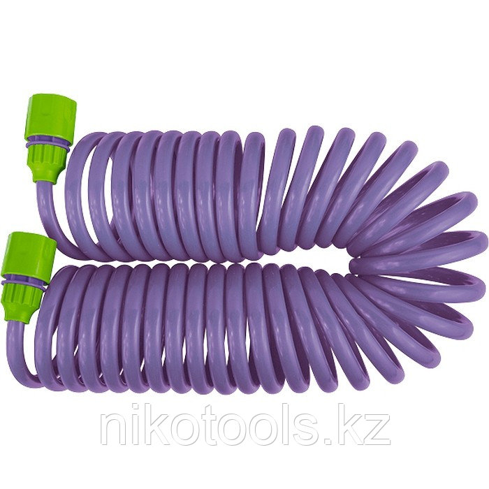 Шланг спиральный, 7,5 м х 10 мм, пластм. фурнитура (адаптер 1/2-3/4", разбрызгиватель)// Palisad