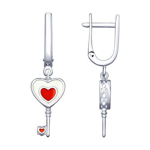 Серьги из серебра с эмалью SOKOLOV 94022988