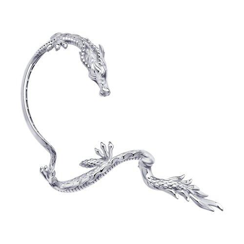 Серьга из серебра с фианитами SOKOLOV 94170108