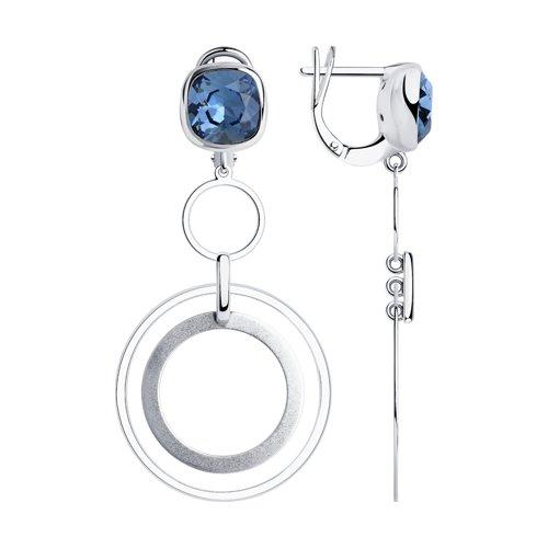 Серьги из серебра с кристаллами Swarovski SOKOLOV 94024168