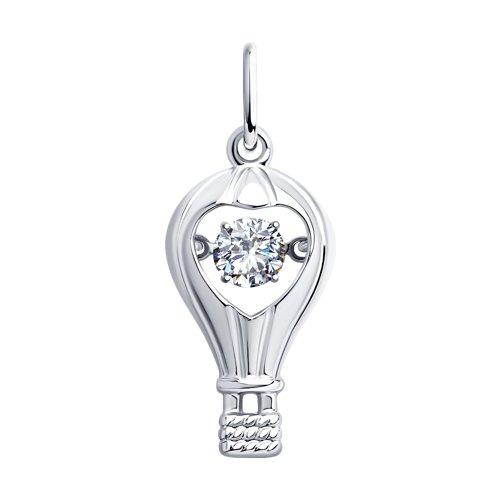 Подвеска из серебра со Swarovski Zirconia SOKOLOV 89030046