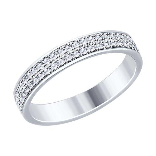 Кольцо из серебра с фианитами SOKOLOV 94012529 размеры - 16 16,5 17 17,5 18 18,5 19