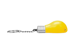 Брелок-рулетка для ключей Лампочка, желтый/серебристый, фото 3