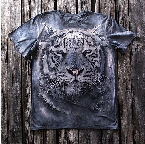 Тигр молодежная мужская варенка футболка 3D - фото 1 - id-p76759354