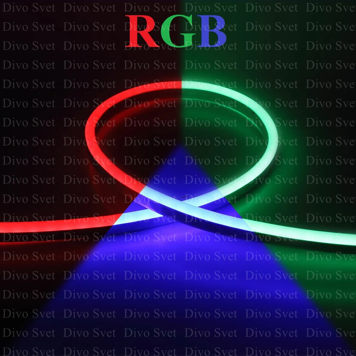 Флекс неон SMD круглый, многоцветный RGB. Led Flex neon, гибкий неоновый шнур. Неоновая лента цветная.