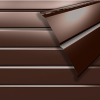 Металлический сайдинг L-Брус Коричневый шоколад
