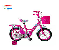 Детский оригинальный велосипед Phillips для девочек "Принцесса" рама 14 (цвет -розовый)
