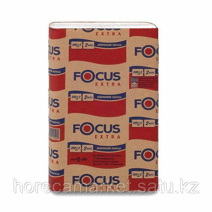 Полотенца бумажные Focus Extra Z -укладка 1-сл. 12x200лис, фото 2
