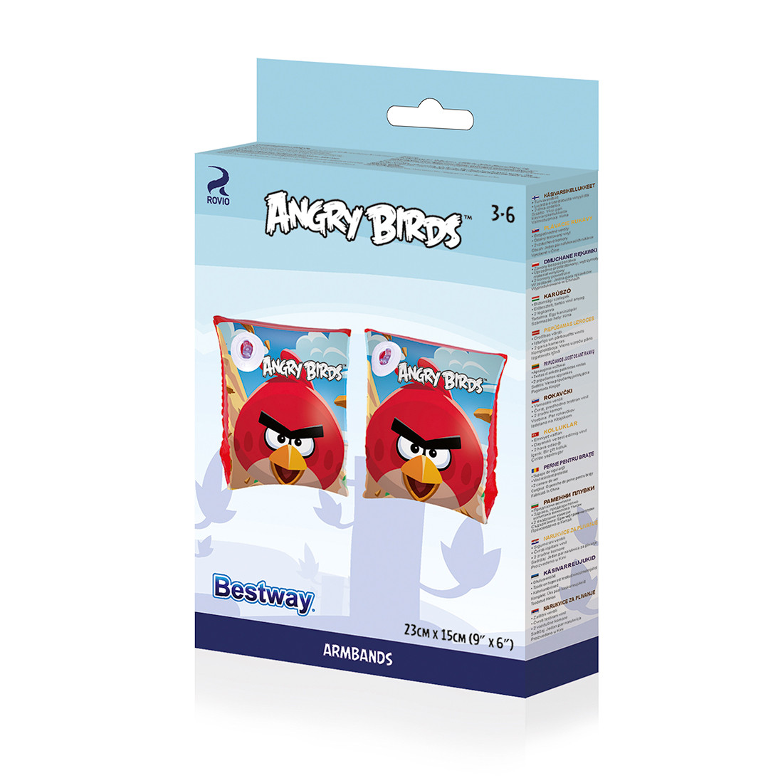 Нарукавники для плавания BESTWAY Angry Birds 3+ 96100 (25x15см, Винил, Красные) - фото 3 - id-p76703263
