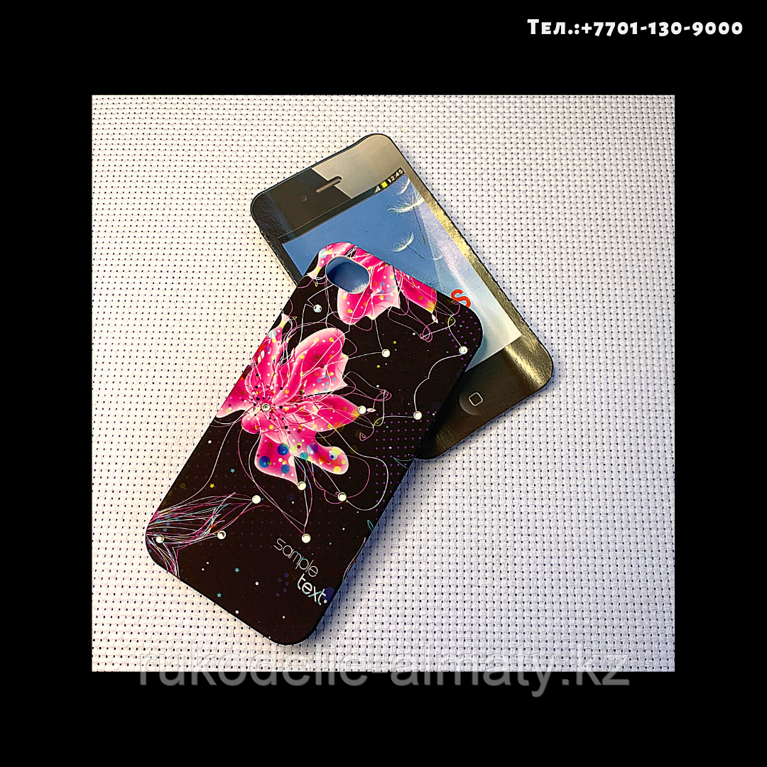 Чехол-крышка на телефон iPhone 4S цветы на черном - фото 2 - id-p76793981