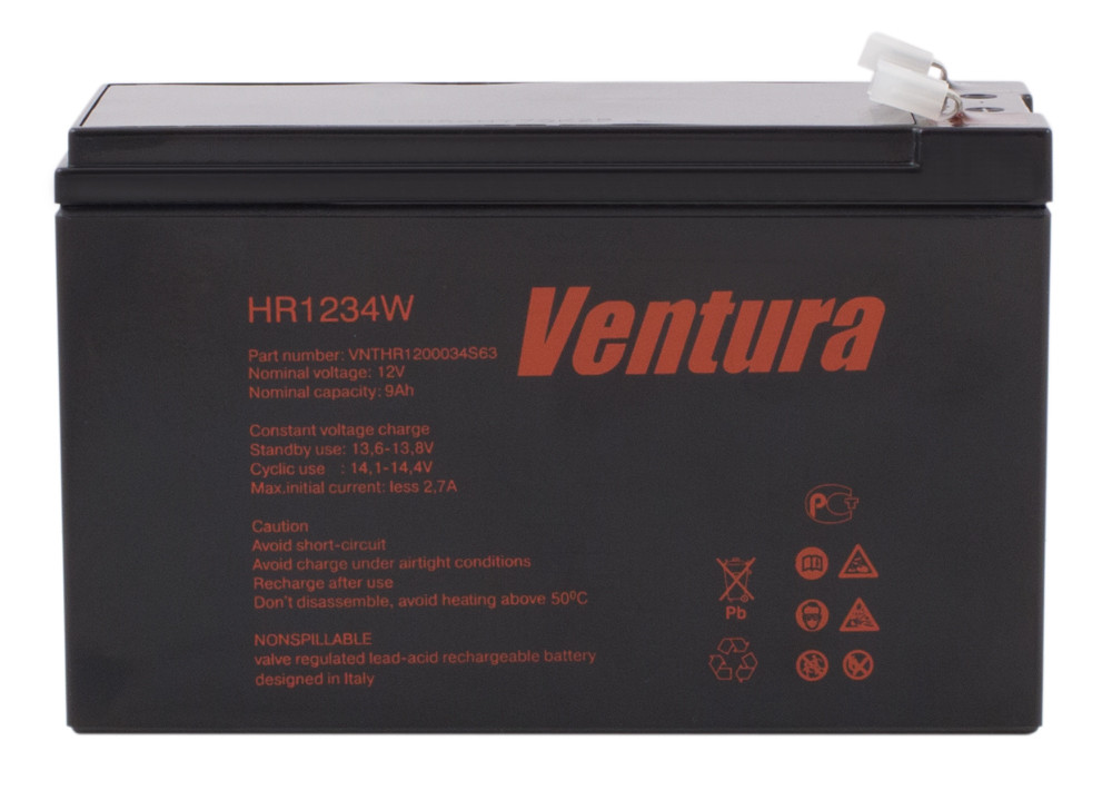 Аккумулятор Ventura HR1234W (12В, 9Ач) для детских джипов и легковых электромобилей
