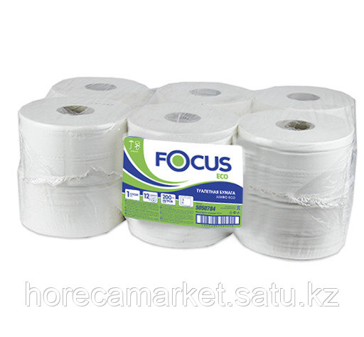 Туалетная бумага Focus 1сл. 12x200m - фото 1 - id-p76102936