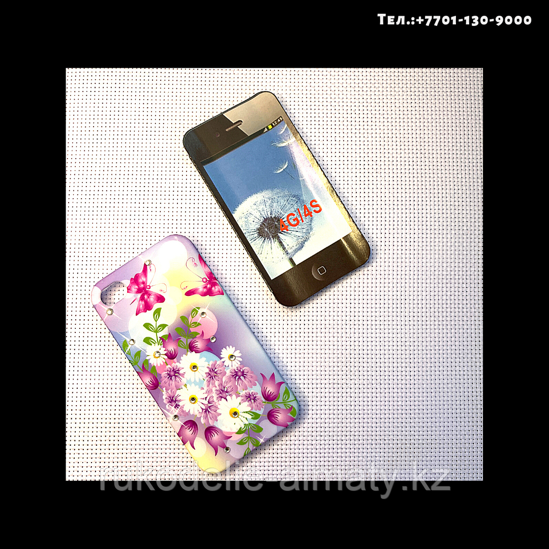 Чехол-крышка на телефон iPhone 4S сиреневые цветы - фото 2 - id-p76793983