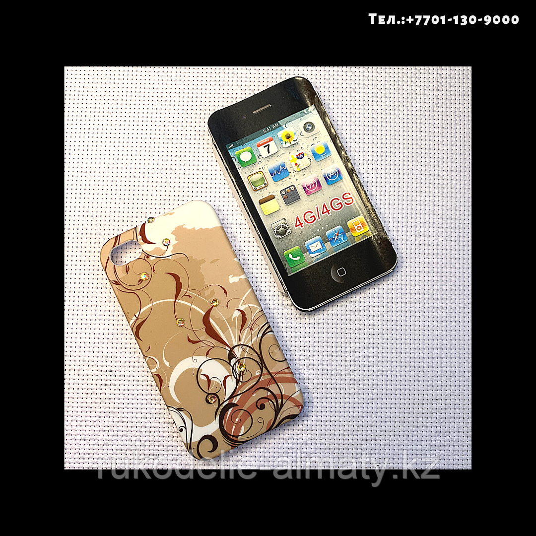 Чехол-крышка на телефон iPhone 4S кофейный - фото 1 - id-p76793988