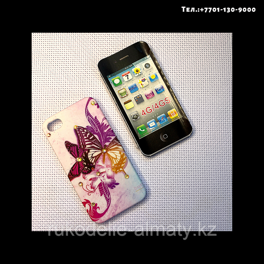 Чехол-крышка на телефон iPhone 4S большие бабочки - фото 1 - id-p76793989