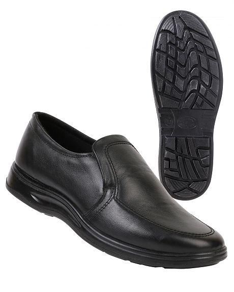 Туфли мужские на резинке черные иск. кожа - фото 5 - id-p76807679