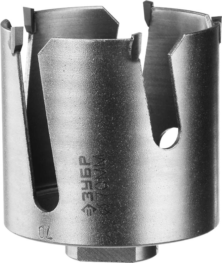 Коронка ЗУБР, Ø 70 мм, твердосплавные резцы, серия "Профессионал" (29514-70)