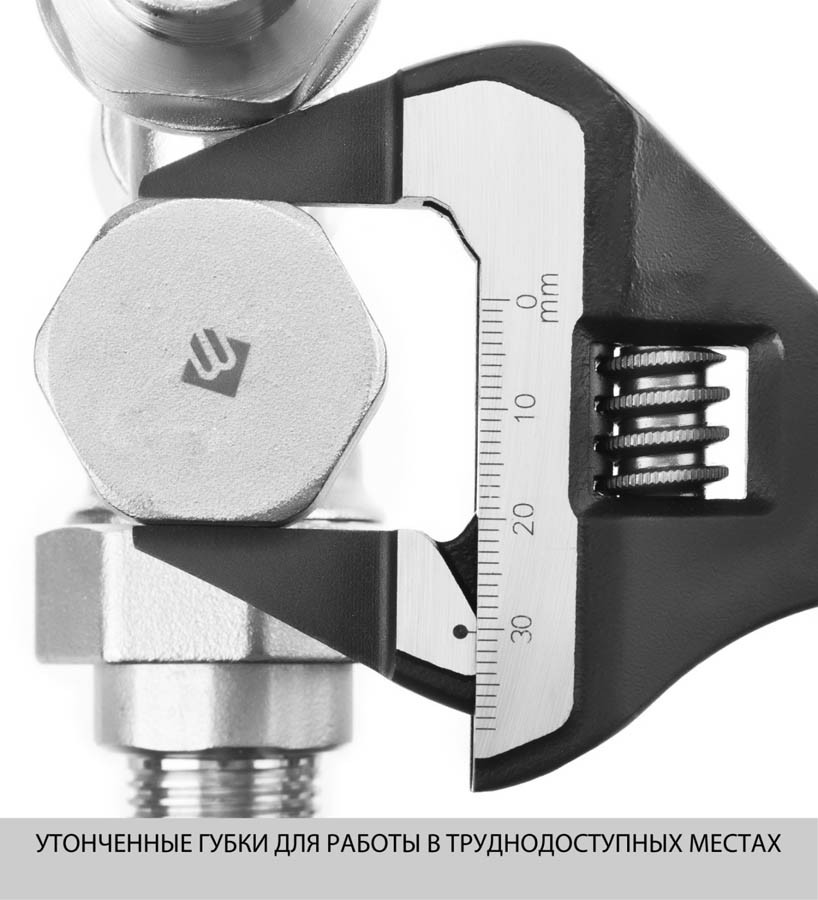 Ключ разводной KRAFTOOL 200/38 мм, Cr-V, серия "SlimWide-S" (27263-20) - фото 3 - id-p76809759