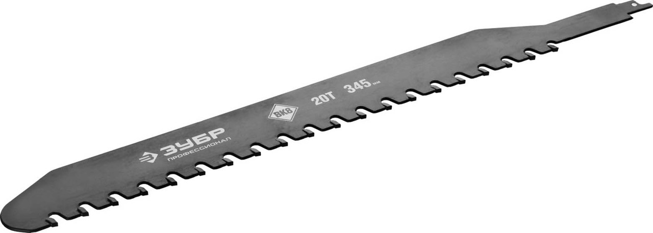 Полотно по лёгкому бетону для сабельной эл.ножовки ЗУБР, 345 мм, 20T, серия "Профессионал" (159772-20)