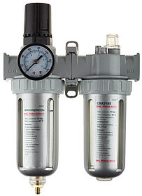 KRAFTOOL набор аксессуаров для пневмосистем, водоотделитель, манометр и смазчик  (06505)