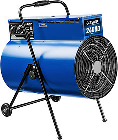 Пушка тепловая электрическая ЗУБР, 24 кВт, 380 В, гладкий ТЭН, серия "Профессионал" (ЗТП-24)