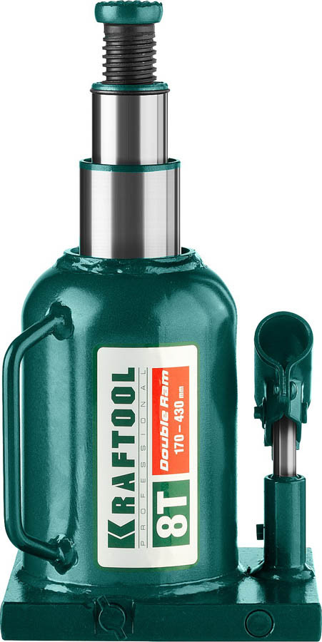 Домкрат бутылочный Kraftool, 8 т., 170-430 мм, серия "Double ram" (43463-8) - фото 3 - id-p76810493