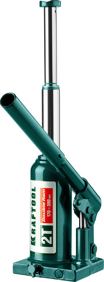Домкрат бутылочный Kraftool, 2 т., 170-380 мм, серия "Double ram" (43463-2) - фото 2 - id-p76810496