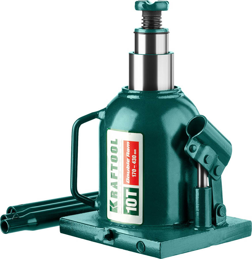 Домкрат бутылочный Kraftool, 10 т., 170-430 мм,серия "Double ram" (43463-10) - фото 1 - id-p76810497