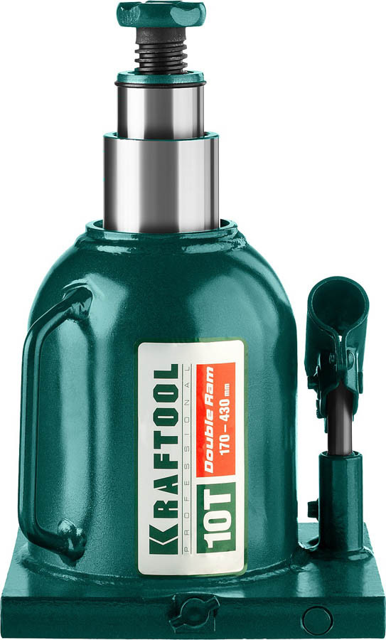 Домкрат бутылочный Kraftool, 10 т., 170-430 мм,серия "Double ram" (43463-10) - фото 3 - id-p76810497