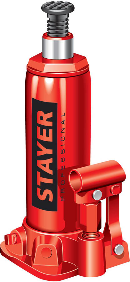 Домкрат бутылочный Stayer, 8 т., 230-457 мм, серия "Red force" (43160-8_z01) - фото 1 - id-p76810505