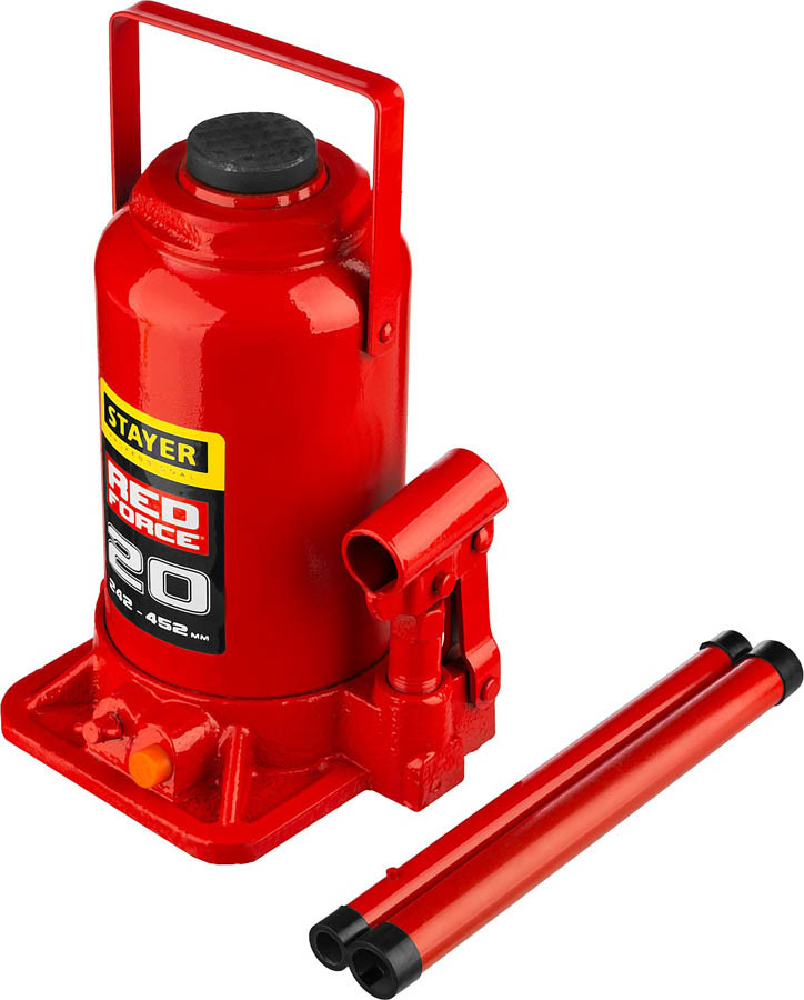 Домкрат бутылочный Stayer, 20 т., 242-452 мм, серия "Red force" (43160-20_z01) - фото 4 - id-p76810510