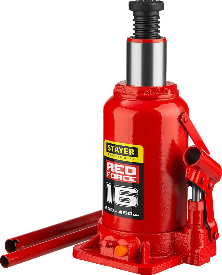 Домкрат бутылочный Stayer, 16 т., 230-460 мм, серия "Red force" (43160-16_z01) - фото 1 - id-p76810511