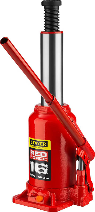 Домкрат бутылочный Stayer, 16 т., 230-460 мм, серия "Red force" (43160-16_z01) - фото 2 - id-p76810511