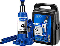 Домкрат бутылочный T50, ЗУБР, 4 т., в кейсе, 192-374 мм, серия "Профессионал" (43060-4-K_z01)