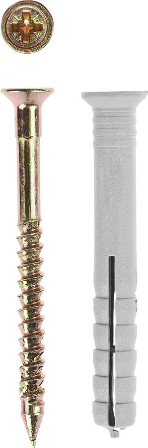 Дюбель-гвоздь полипропиленовый с потайным бортиком, ЗУБР, 140 x 8 мм, 500 шт. (4-301340-08-140)
