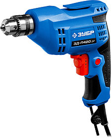 Дрель ЗУБР, 420 Вт, безударная, 0-3300 об/мин, серия "Профессионал" (ЗД-П420 ЭР)