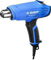 Фен строительный ЗУБР, 2000 Вт, 2 режима: 60°С/80-600°С,  Профессионал(ФТ-П2000 М2ДК)