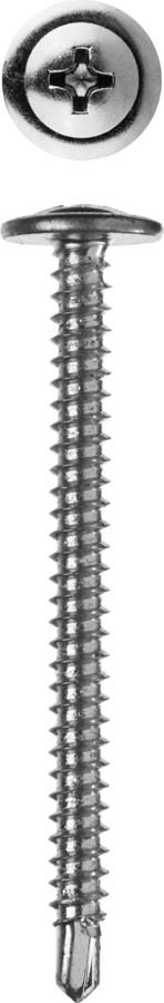Саморезы по металлу с прессшайбой и сверлом, ЗУБР, 76 х 4.2 мм, 2 000 шт. (4-300210-42-076)