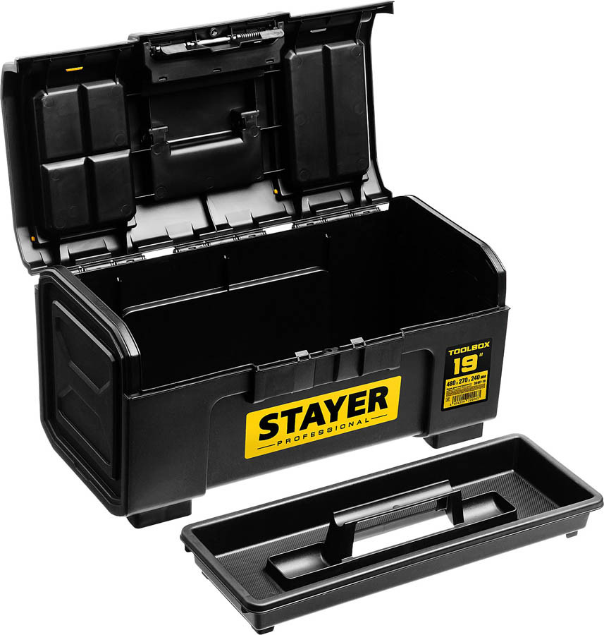 Ящик для инструмента "Toolbox-19" Stayer, 480*270*240 мм, пластиковый, серия "Professional" (38167-19) - фото 3 - id-p76810736