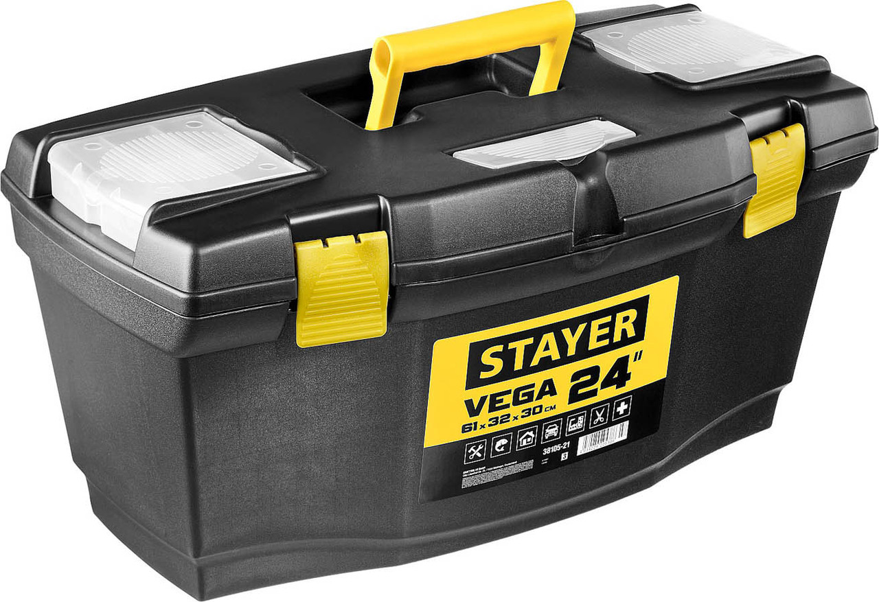 Ящик для инструментов Stayer, 610*320*300 мм (24"), пластиковый, серия "Vega-21" (38105-21_z03) - фото 1 - id-p76810741