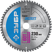 Диск пильный по алюминию, ламинату ЗУБР, Ø 230 х Ø 30 мм, 60T (36907-230-30-60)