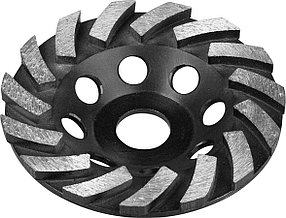 Чашка турбо, ЗУБР, 115 мм, L- 22.2 мм, алмазная, сегментная, серия "Профессионал" (33370-115)