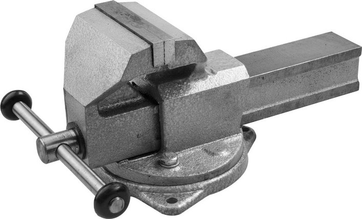 Тиски Зубр 125 мм,  слесарные с поворотным основанием (32606-125), фото 2