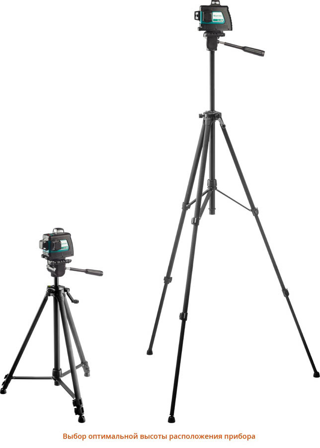Нивелир лазерный Kraftool, 20-70 м, 360 градусов, сверхъяркий, IP54, точн. 0,2 мм/м, со штативом (34640-3) - фото 8 - id-p76811014