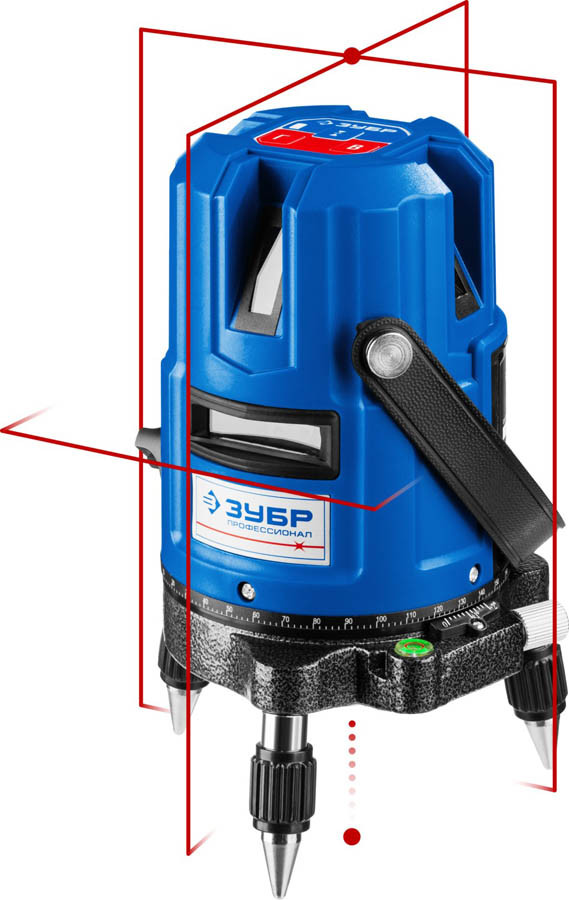 Нивелир лазерный линейный Крест-55, ЗУБР, 20-70 м, 4 верт, 3 гориз. линии,  (34904)