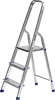 Лестница стремянка, Сибин, 3 ступен.., алюминий, максимальная нагрузка 150 кг (38801-3)